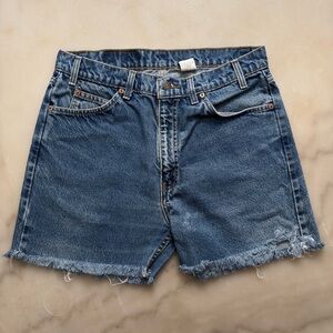 Levi's Vintage 90s Orange Tab 505 Cut Off Denim Jean Shorts